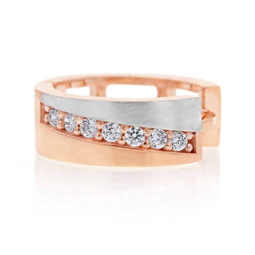 [EAR541] ## 9WP CZ POLISHED/MATTE HUGGIE