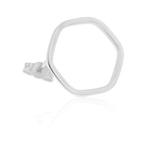 [EAR565-W] ## 9W OPEN HEXAGON STUD