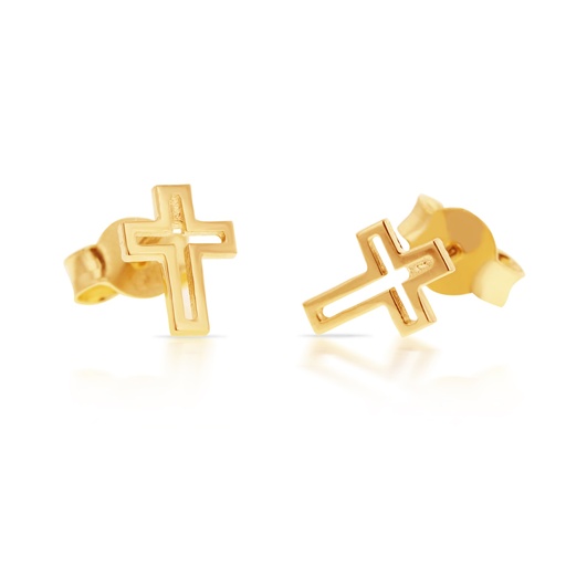 [EAR741] ## 9Y PLAIN MINI CROSS STUD