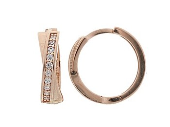 [EAR398]  9P CZ SET FANCY HUGGIE