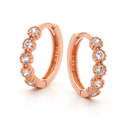 [EAR269-RG] ## 9P CZ SET 9.5MM HUGGIE