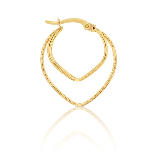 [EAR569] ## 9Y PLAIN & TWIST TEAR HOOP
