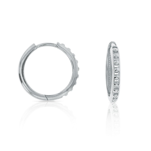 [EAR723] ## 9W BEADED FRONT FINE HUGGIE