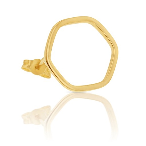[EAR565] ## 9Y OPEN HEXAGON STUD