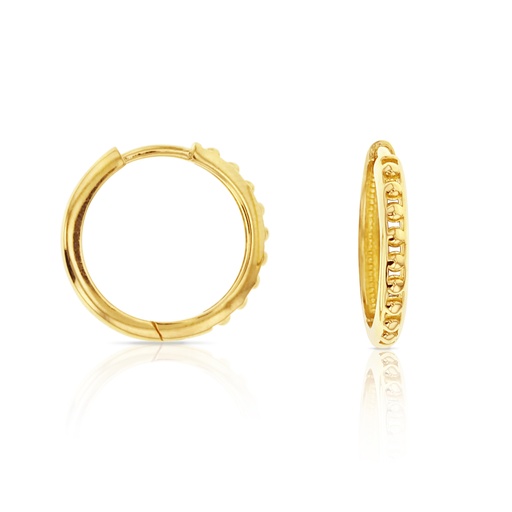 [EAR722] ## 9Y BEADED FRONT FINE HUGGIE