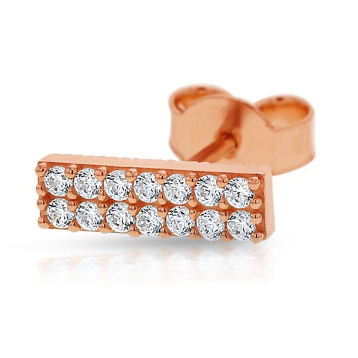 [EAR509-RG] ## 9R CZ RECTANGLE BAR STUD