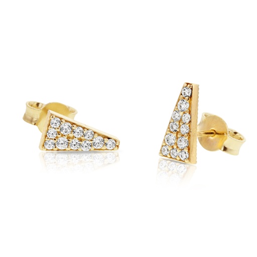 [EAR766] ## 9Y CZ TRIANGLE STUD