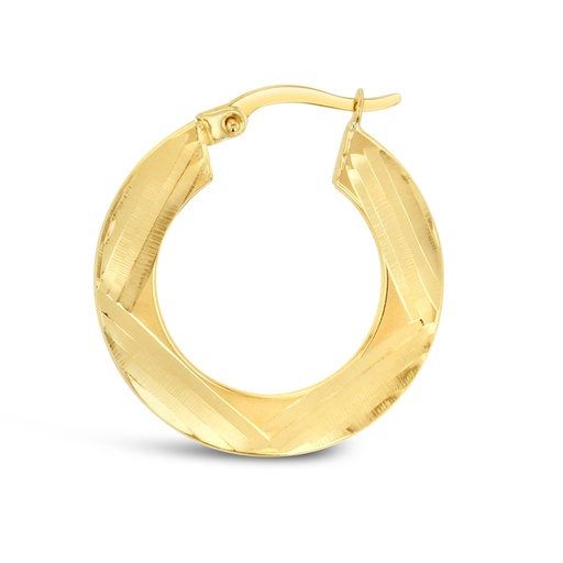 [EAR847] ## 9Y SLIM FLAT HOOP W/ DCUT