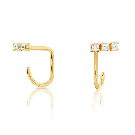 [EAR758] ## 9Y MINI CZ BAR WRAP AROUND