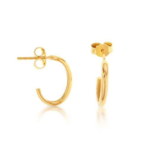 [EAR710] ## 9Y DOMED TUBE 3/4 OVAL HOOP STUD