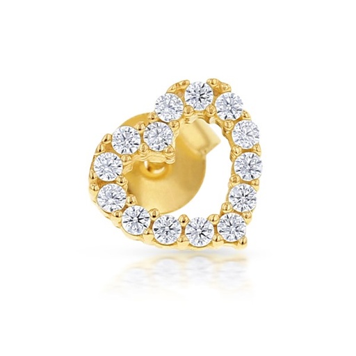[EAR502] ## 9Y CZ LOVEHEART STUD