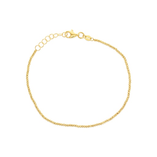 [BB168] 9Y DIAMOND CUT BEADS ON CHAIN BRACELET