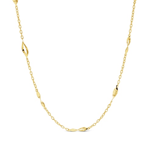 [BB180] ## 9Y ALTERNATING CHAIN WITH WAVEY DIAMOND SHAPE NECKLACE