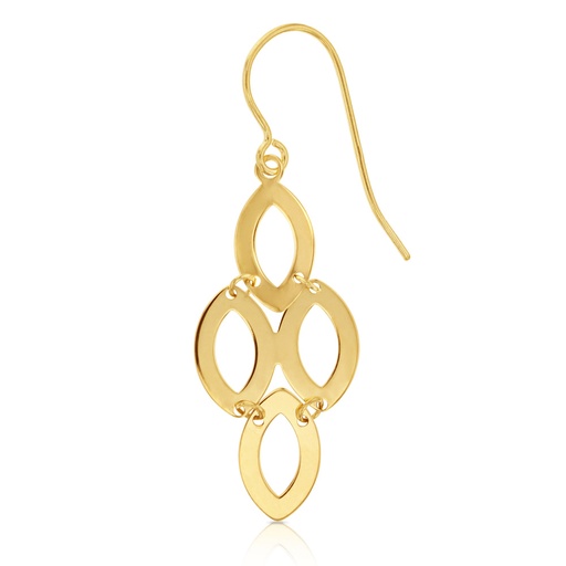 [EAR685] ## 9Y FANCY GEOMETRIC DROP EARRIN