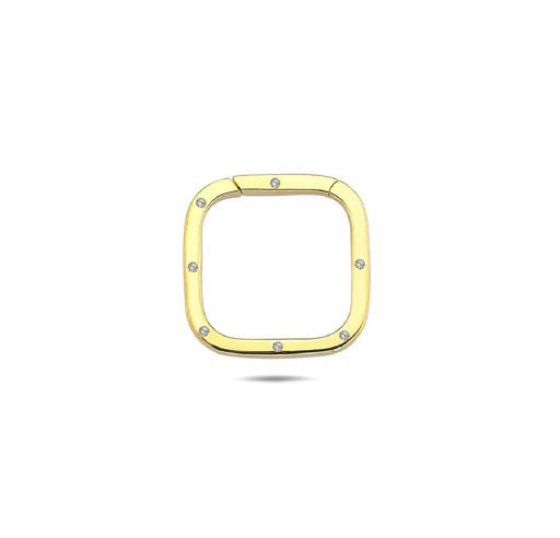 [ENH20-9y] ## 9Y 14.4MM SPACED CZ BORDER ROUNDED SQUARE ENHANCER CLIP