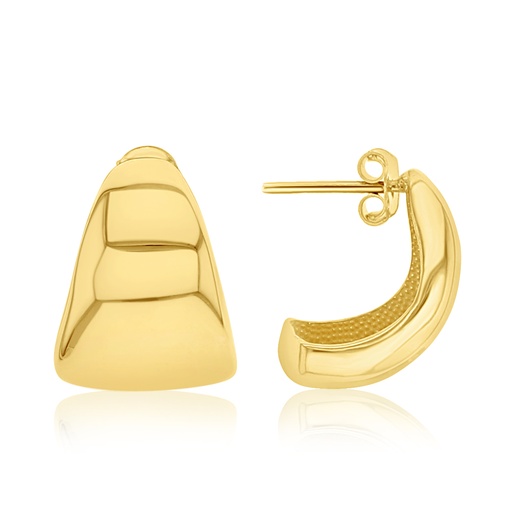 [EAR1084] ### 9Y POLISHED HALF CURVED STUD