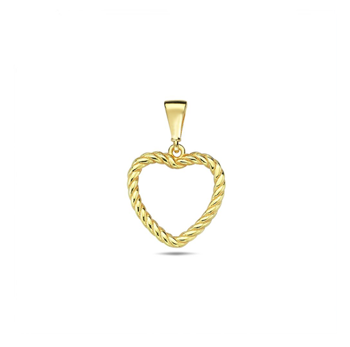 [PD106] ## 9Y OPEN HEART ROPE BORDER PENDANT