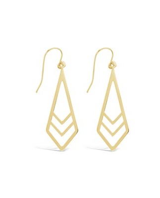 [EAR492] ## 9Y TRIPLE DIAMOND TEAR DROP