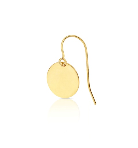[EAR680] ## 9Y 10MM FLAT DISC DROP EARRING