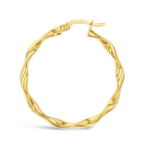 [EAR927] ### 9Y LOOSE TWIST 25MM HOOP