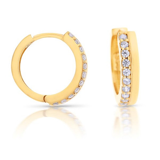 [EAR532] ## 9Y CZ SINGLE ROW HUGGIE