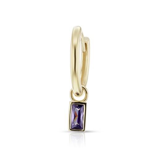 [EAR884] ## 9Y 11.5MM HUGGIES - AMETHYST D