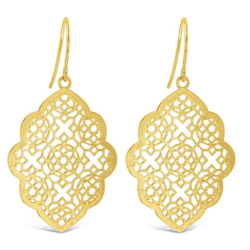 [EAR916] ## 9Y FANCY CUT OUT DESIGN DROP
