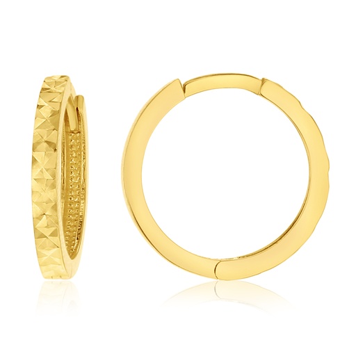 [EAR301] 9Y DIAMOND CUT HUGGIE