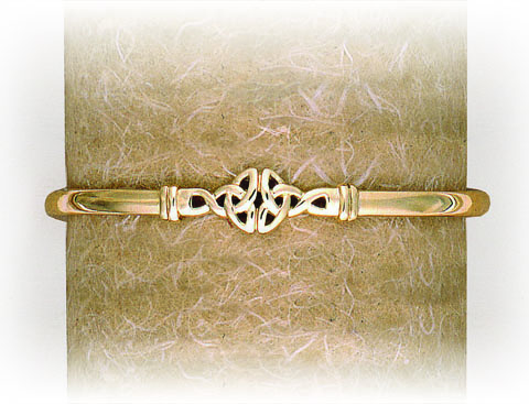 [Y2C76] SOLID BANGLE DOUBLE CELTIC CIRCULAR FEATURE