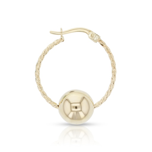 [EAR895] ### 9Y FINE TWIST HOOP W/ SLIDING