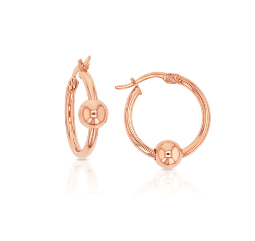 [EAR705] ## 9R SLIDING BALL HOOP EARRING
