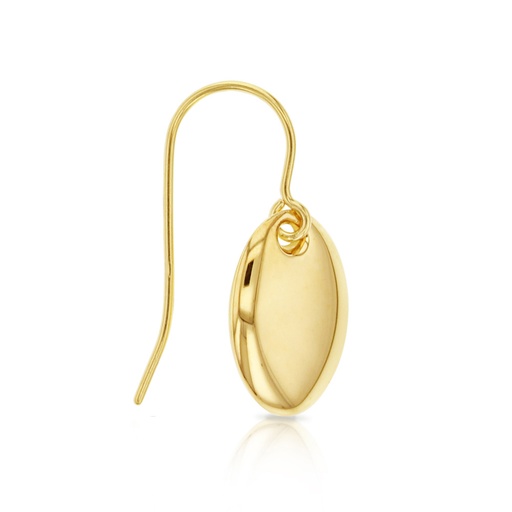[EAR676] ## 9Y 8.5MM OVAL BEAN DROP