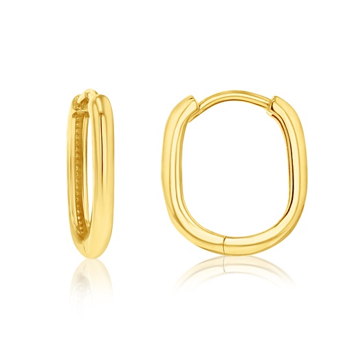 [EAR877] 9Y PAPERCLIP 8MM SQUARE HUGGIE