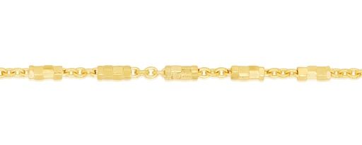 SOLID DIAMOND CUT BALL BEADS AND CABLE CHAIN 1.5MM