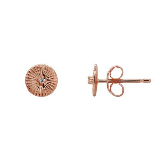 [EAR1101] ## 9R RIPPLE CIRCLE STUD WITH CZ