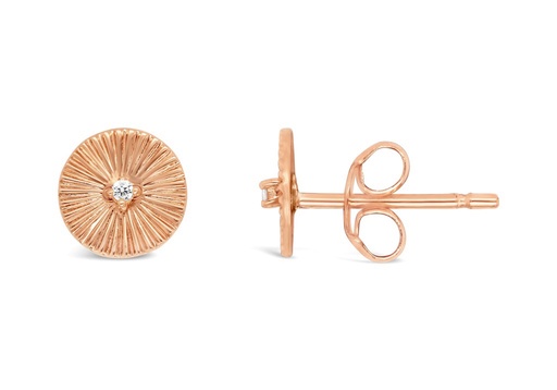 [EAR1101] ## 9R RIPPLE CIRCLE STUD WITH CZ