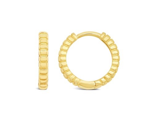 [EAR1114] ### 9Y RIBBED STYLE 10MM HUGGIE