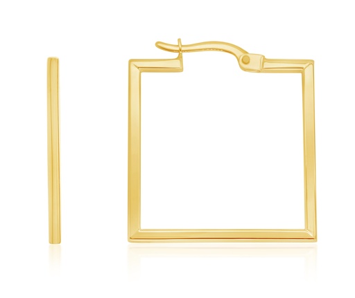 [EAR1138] ### 9Y SQUARED SHAPED HOOP