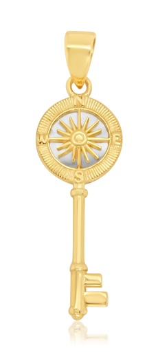 [PD126] ### 9Y M.O.P. COMPASS KEY PENDANT