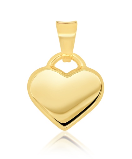 [PD129] 9Y MINI FLAT HEART PENDANT 9MM