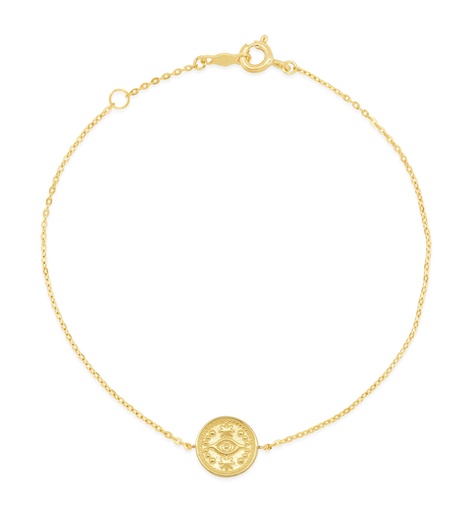 [BB189] ### 9Y EVIL EYE MEDALLION BRACELET