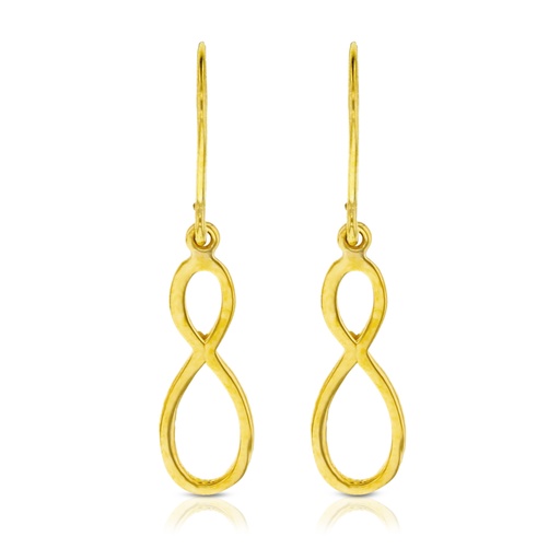 [EAR284-9Y] 9Y LOPSIDED INFINITY EARRING