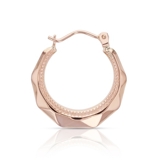 [EAR852] ## 9R FACETED CRESCENT 14MM HOOP