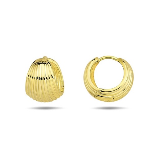 [EAR1183] 9Y WIDE RIDGED TAPERED HUGGIE