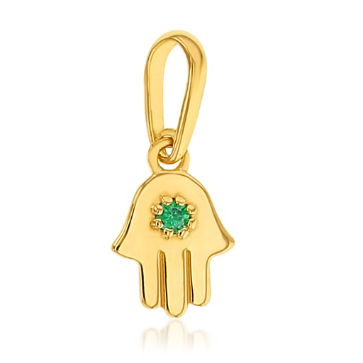 [STPD350] 9Y MINI HAND WITH GREEN CZ STONE