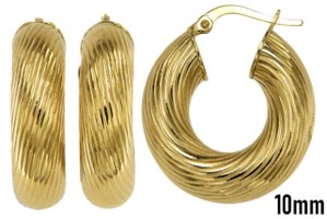 [EAR1192] PREORDER - 9Y EXTRA WIDE TWIST WIRE X 10MM HOOP