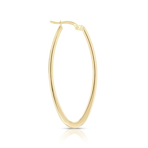 [EAR846] ### 9Y ROUND TO FLAT 40MM OVAL HOOP