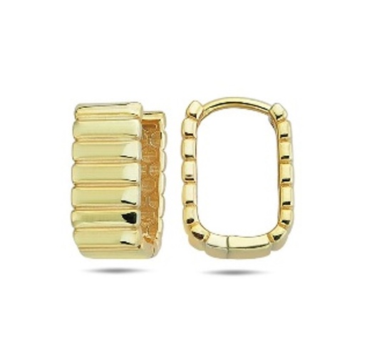 [EAR1198] PREORDER - 9Y RIDGED WIDE OVAL HUGGIE