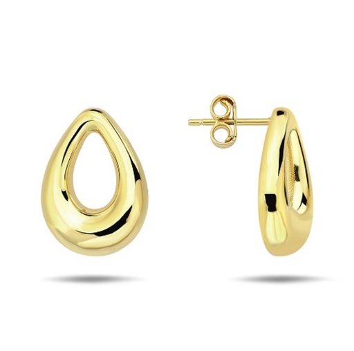 [EAR1199] 9Y OPEN GRADUATED TEARDROP STUD