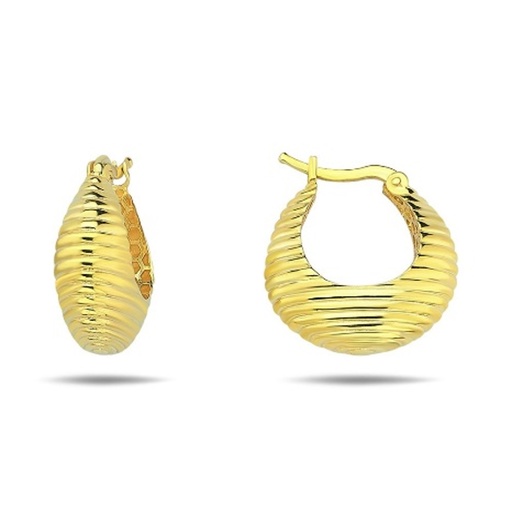 [EAR1204] PREORDER - 9Y RIDGED BUBBLE 13MM HOOP